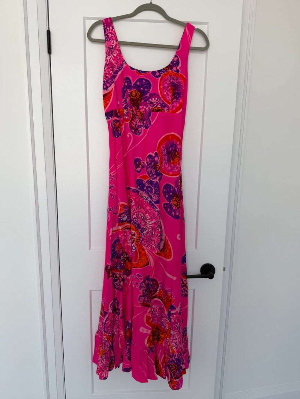 1970's Vintage Maxi Dress In A Psychedelic Print
